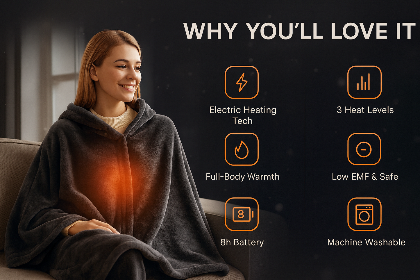 USB Heated Shawl/Blanket