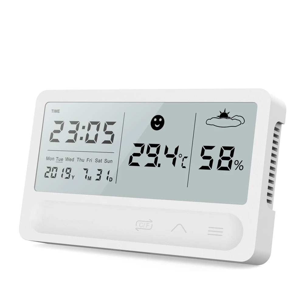 Digital Thermometer Hygrometer with Clock