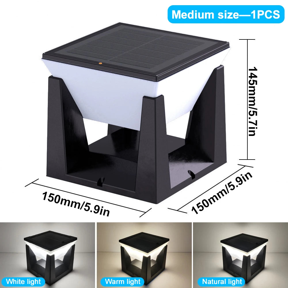 Solara ソーラーポストライト | 防水、LED、3色モード