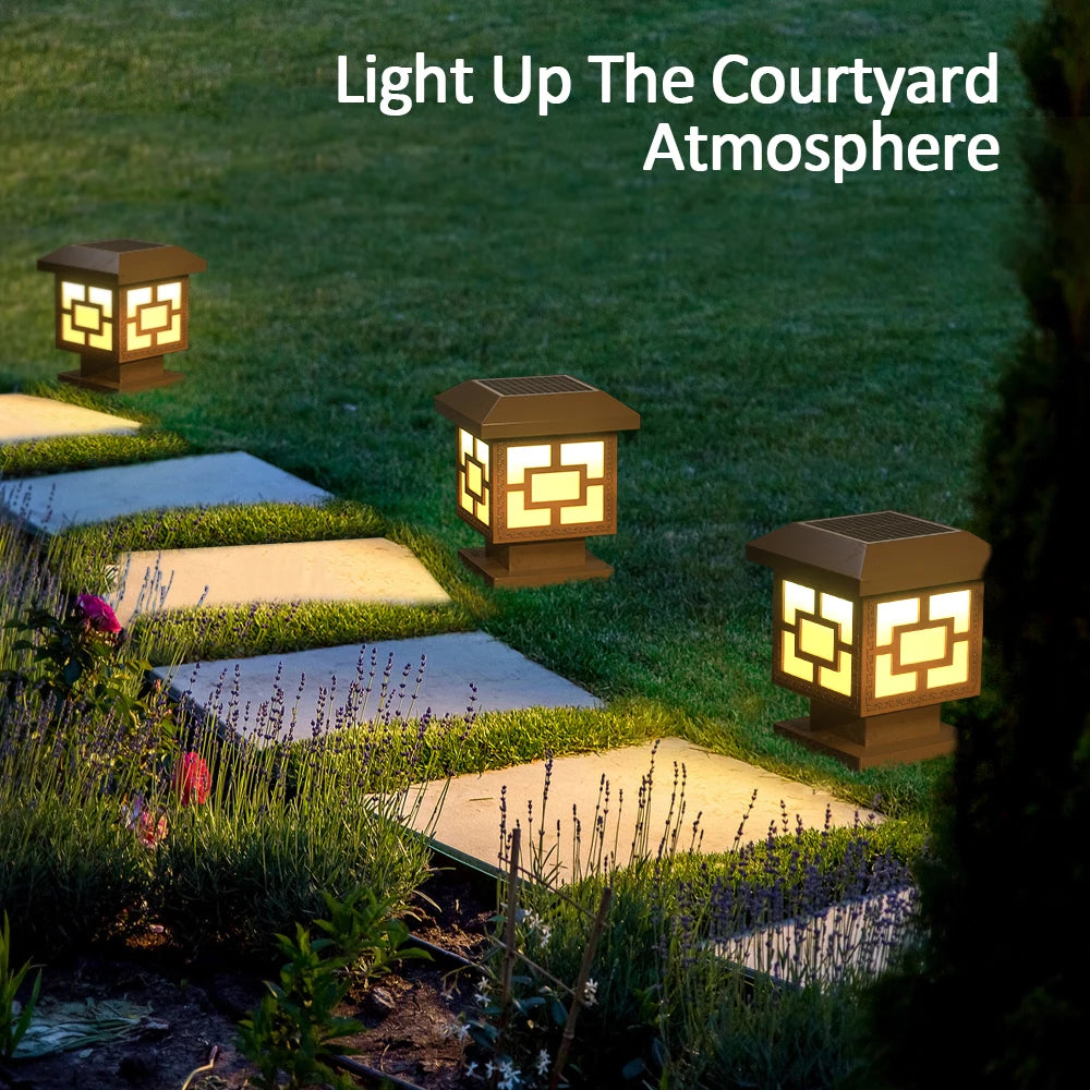 Solaire ソーラーポストライト | 防水、夕暮れから夜明けまで自動点灯