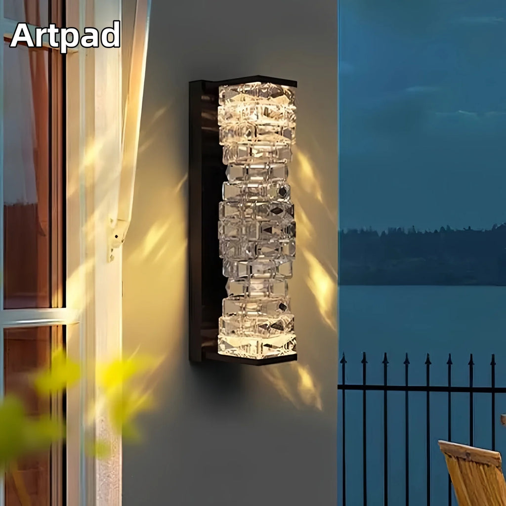 アクアクリスタルウォールランプ | IP65防水、モダンなLED壁掛け照明