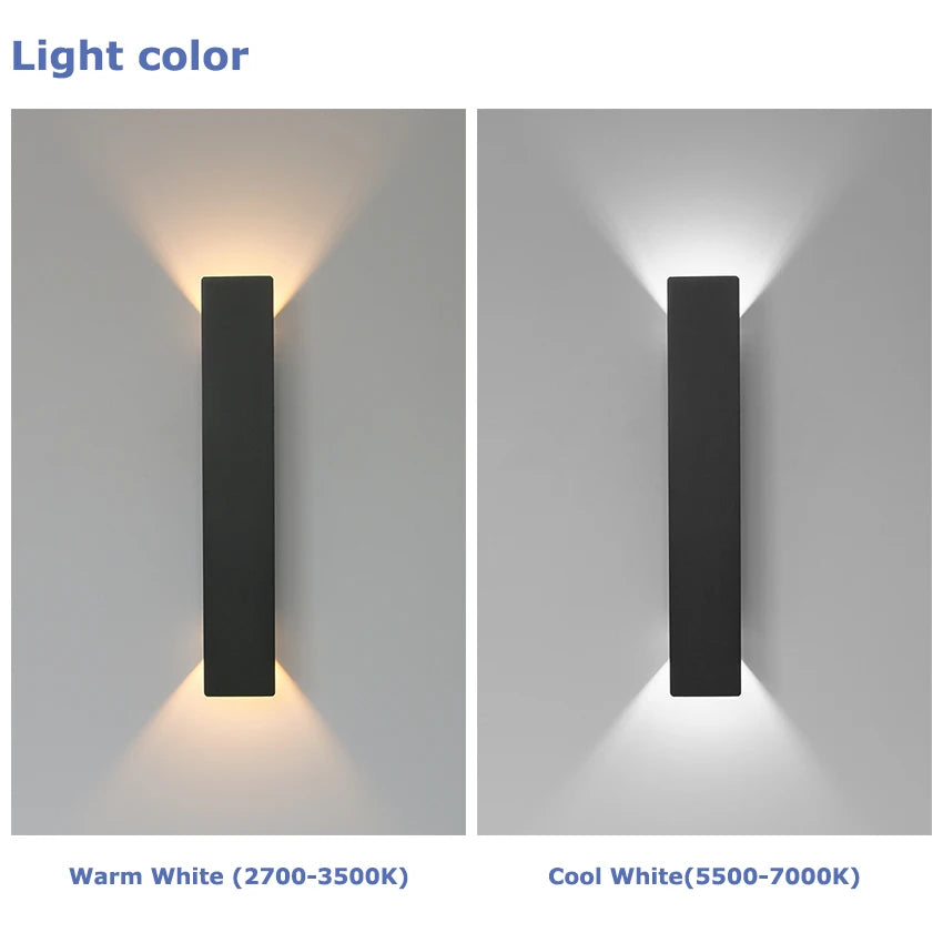 Outdoor Wall Light - Waterproof Aluminum LED Sconce for Courtyards and Porches - Modern Exterior Wall Lantern - 6