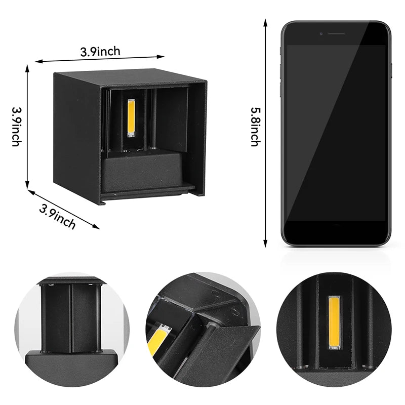 Luma ウォールスコンセ | 防水アルミLED、コンテンポラリーデザイン