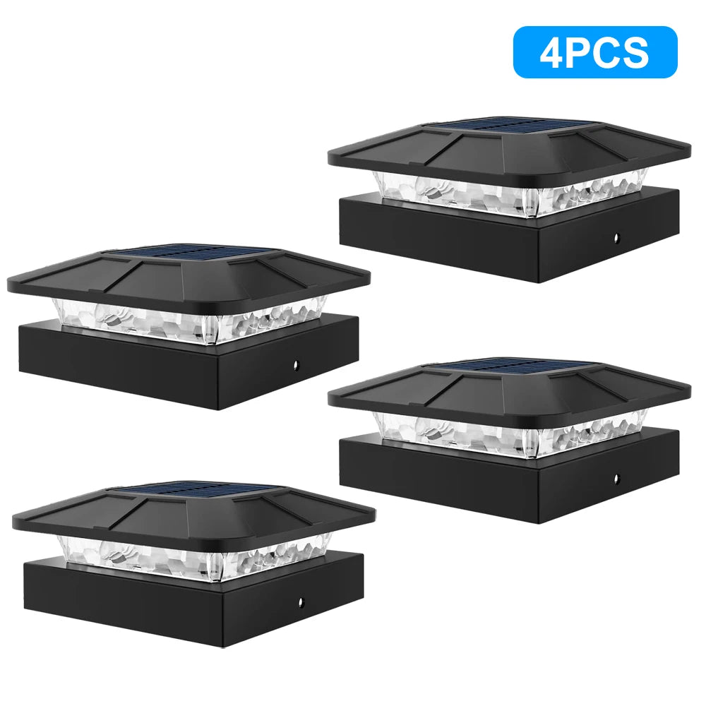 Nova Solar Post Cap Light | IP65 Waterproof, 3 Lighting Modes for 4-Inch Posts
