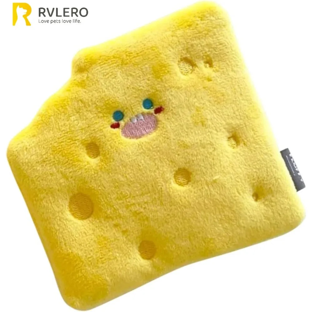 Squeaky Dog Snuffle Mat Adorable Cheese-Shaped Foraging Toy for Dogs Interactive Feeding Cushion Mental Portable Pet Sniff Pad