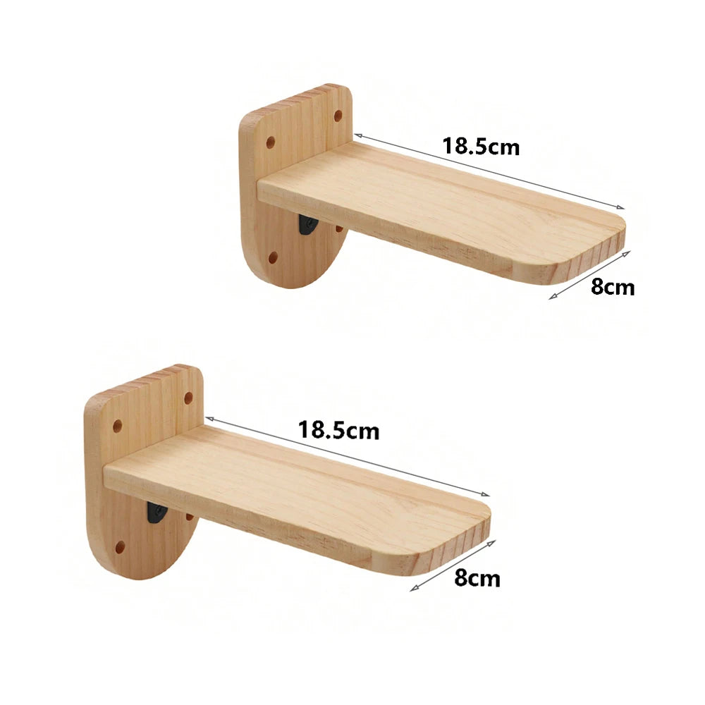 1 Piece Wall-mounted Cat Climbing Rope Solid Wooden Pedals And  Sisal Rope Kitten Training Claw Grinding Indoor Cat Furniture