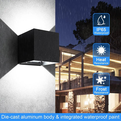 Elysian LED Wall Light | Waterproof Aluminum, Adjustable Beam Angle