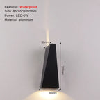 Clara ウォールスコンセ | モダンなアルミ製アップダウンライト、ブラックLED