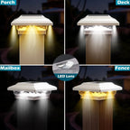 Sable Solar Post Lights | Waterproof, 50 Lumens, 2 Color Modes, 6 Pack