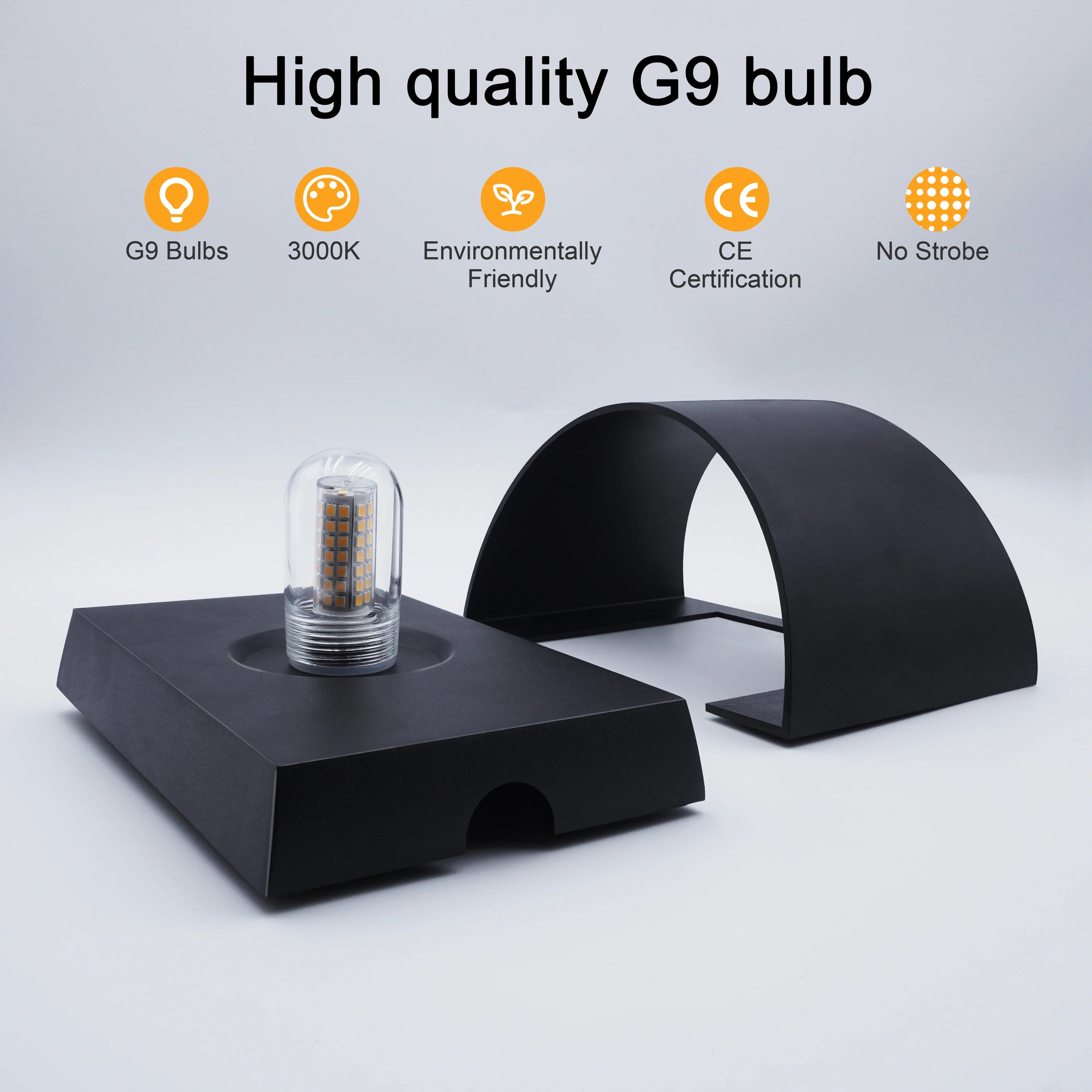 Mona ウォールスコンセ | 7W LED アップダウンライト、アルミニウム、透明ガラス