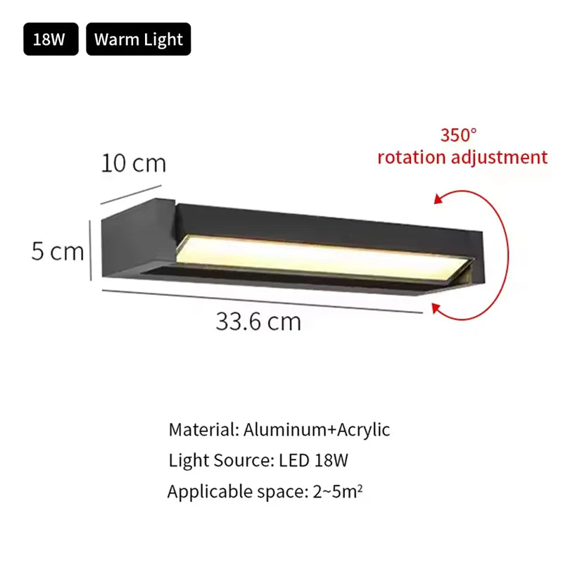 Luma Outdoor Wall Light | IP65 Waterproof, Adjustable Aluminum Sconce