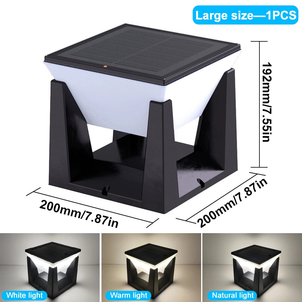 Solara ソーラーポストライト | 防水、LED、3色モード