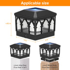 Kona Solar Post Cap Lights | Dual Mode, IPX5 Waterproof, Fits 3.5x3.5 & 4x4 Posts