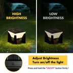 アマリリス ソーラーポストライト | 防水LED屋外ランプ、調光機能付き、アールデコ調