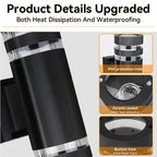 Luma 屋外用壁取り付け用燭台 | 防水 IP65、モダンデザイン、E27ソケット