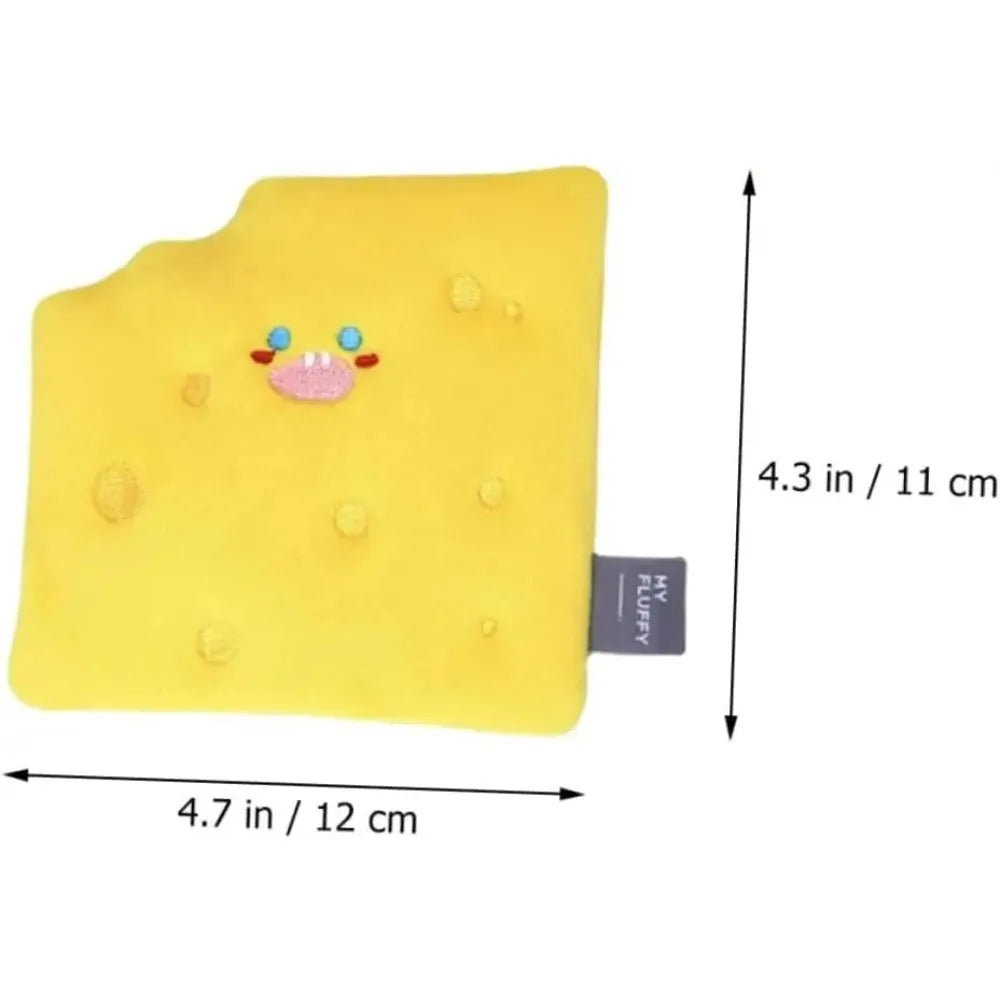 Squeaky Dog Snuffle Mat Adorable Cheese-Shaped Foraging Toy for Dogs Interactive Feeding Cushion Mental Portable Pet Sniff Pad