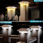 Sable Solar Post Lights | Waterproof, 50 Lumens, 2 Color Modes, 6 Pack