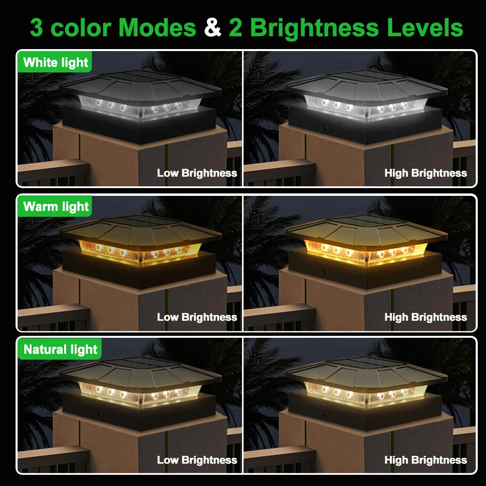 Luma ソーラーガーデンライト | 防水、3つの照明モード、夕暮れから夜明けまで