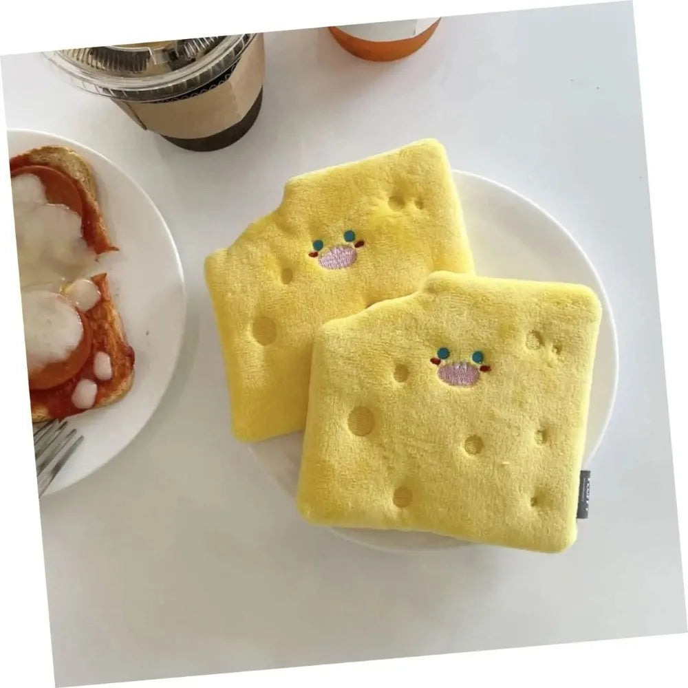 Squeaky Dog Snuffle Mat Adorable Cheese-Shaped Foraging Toy for Dogs Interactive Feeding Cushion Mental Portable Pet Sniff Pad