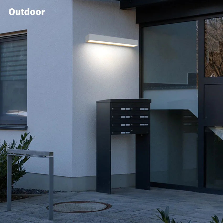 Modern Waterproof LED Wall Lamp - 12W/18W/30W Outdoor Wall Sconce Lighting in Durable Aluminum - 2