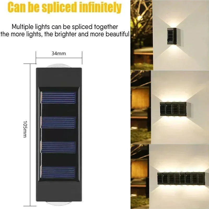 SolarGlow 屋外用ウォールライト | IP65防水、ソーラー式、モダンデザイン