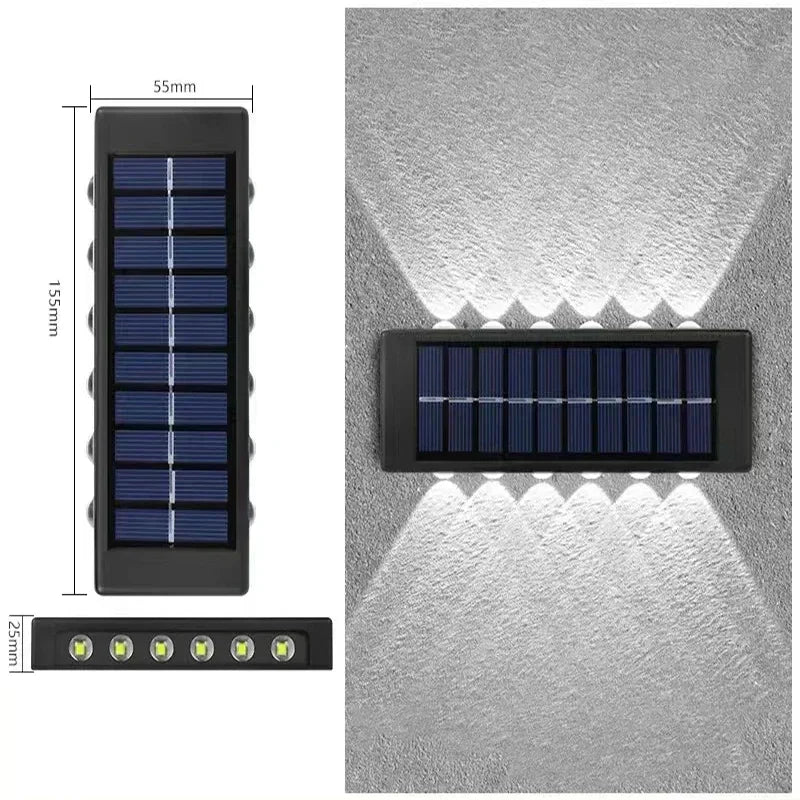 SolarGlow 屋外用ウォールライト | IP65防水、ソーラー式、モダンデザイン