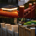 Kappa Solar Post Lights | 4x4 Outdoor, 40 LEDs, Solar Powered Landscape Lighting