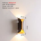 Clara ウォールスコンセ | モダンなアルミ製アップダウンライト、ブラックLED