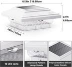 Sable Solar Post Lights | Waterproof, 50 Lumens, 2 Color Modes, 6 Pack