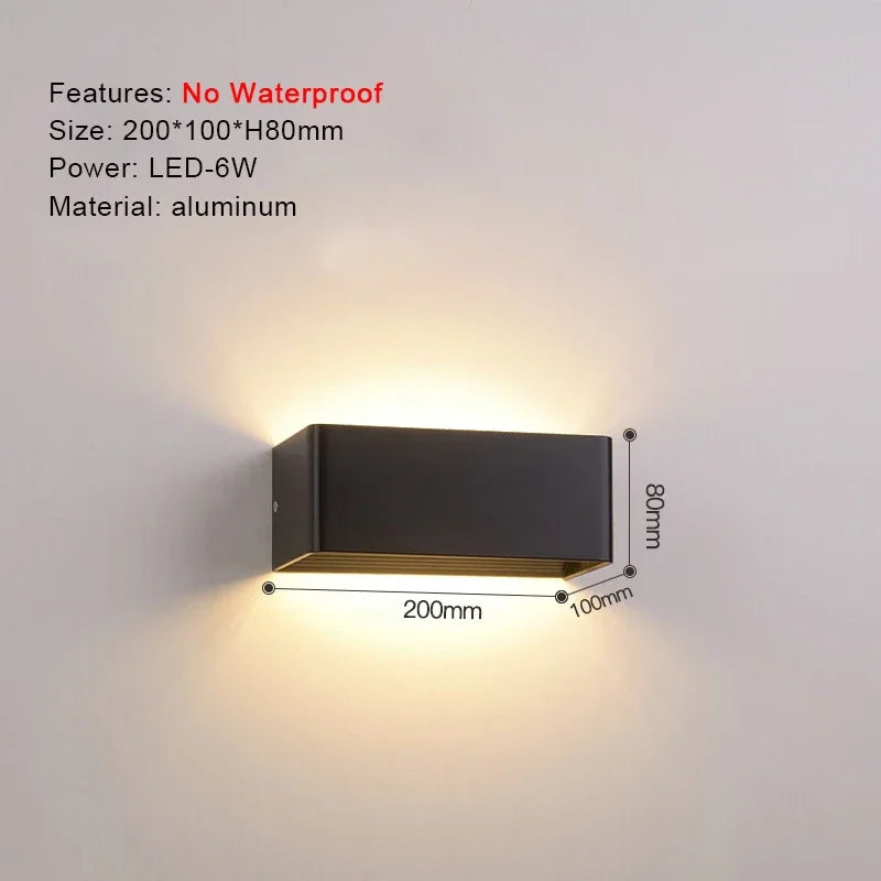 Clara ウォールスコンセ | モダンなアルミ製アップダウンライト、ブラックLED