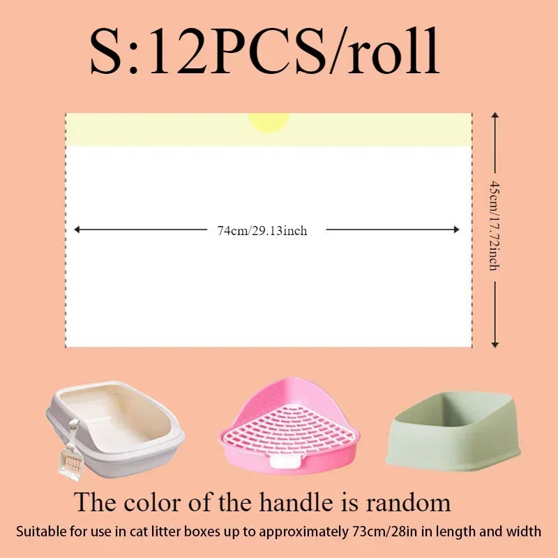 1Roll Cat Litter Bag Pet Drawstring Garbage Bag Household Pet Shop Cat Litter Box Lining Multi Size Cats Dogs Clean Supplies