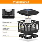 Kona Solar Post Cap Lights | Dual Mode, IPX5 Waterproof, Fits 3.5x3.5 & 4x4 Posts