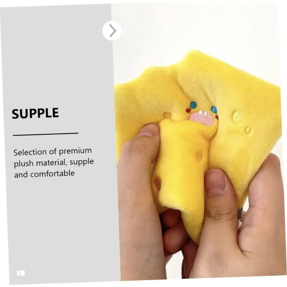 Squeaky Dog Snuffle Mat Adorable Cheese-Shaped Foraging Toy for Dogs Interactive Feeding Cushion Mental Portable Pet Sniff Pad