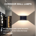 Mona ウォールスコンセ | 7W LED アップダウンライト、アルミニウム、透明ガラス