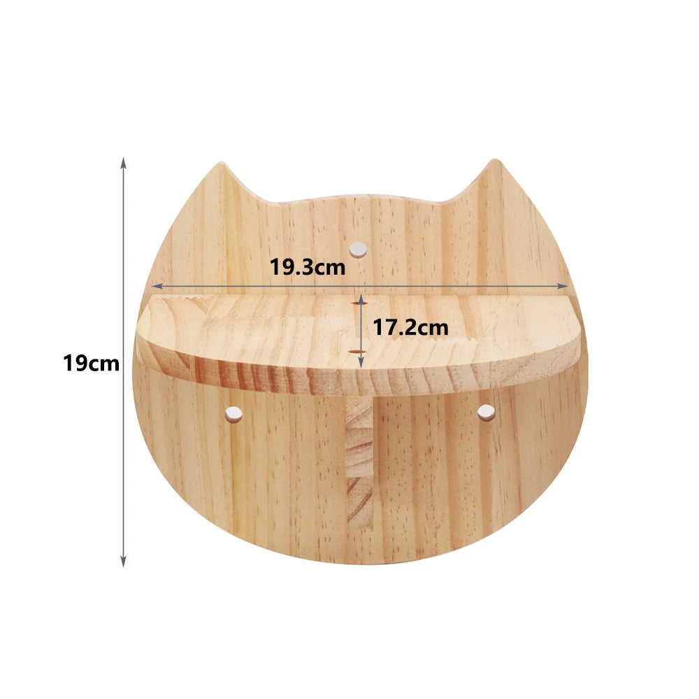 1 Piece Wall-mounted Cat Climbing Rope Solid Wooden Pedals And  Sisal Rope Kitten Training Claw Grinding Indoor Cat Furniture