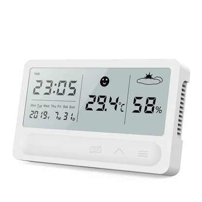 Digital Thermometer Hygrometer with Clock