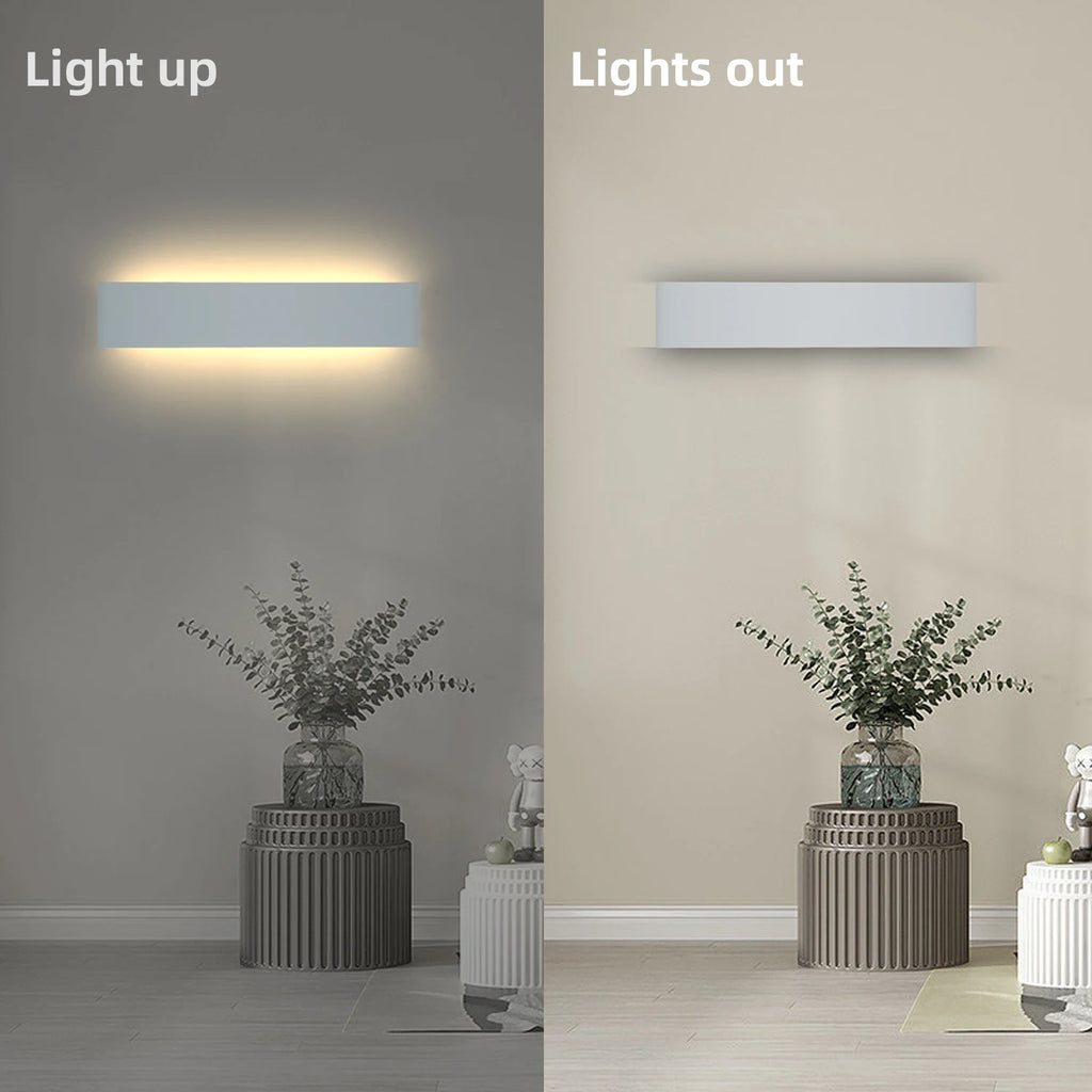 Kallia Wall Sconce | Modern LED, Up Down, Aluminum, Clear Glass