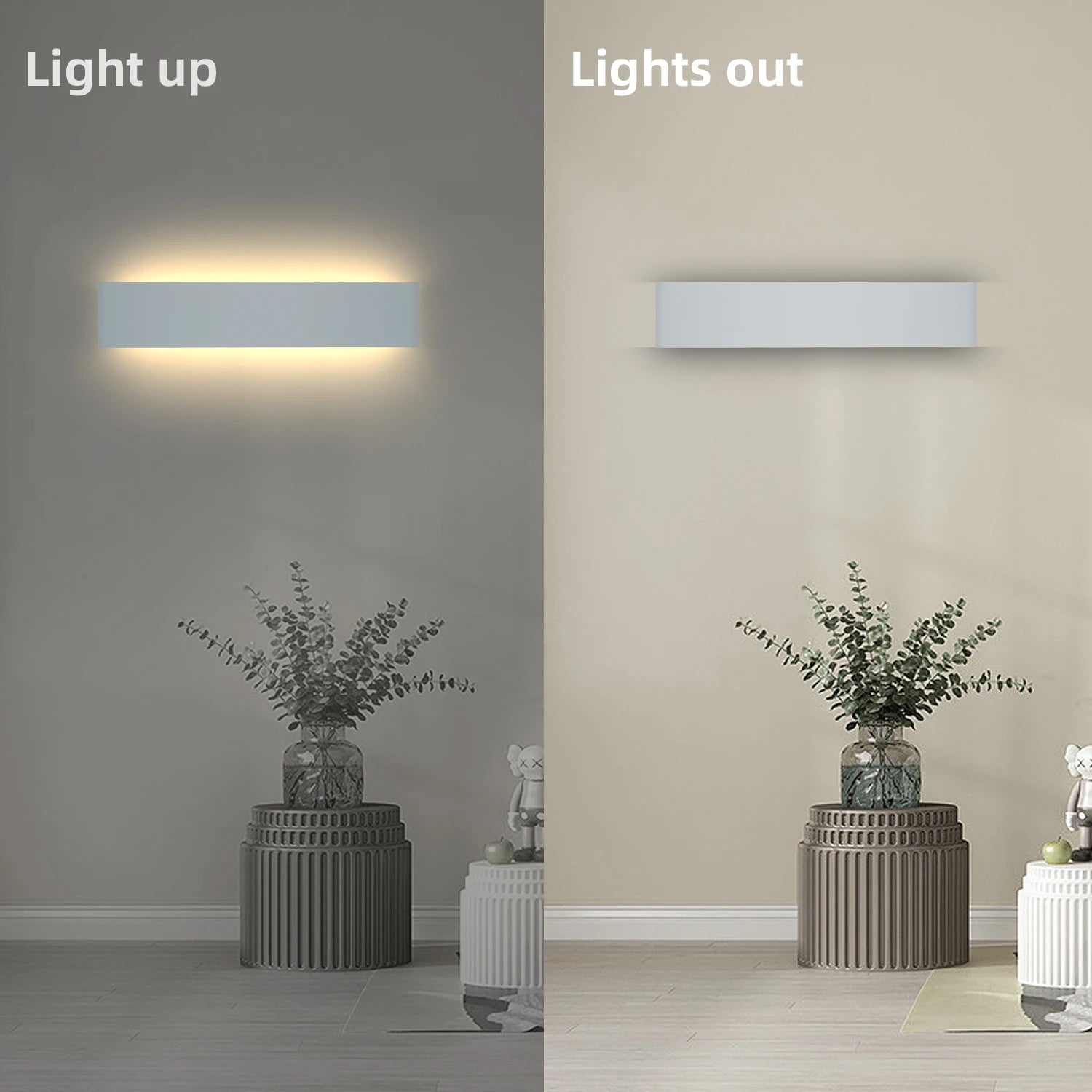 Kallia Wall Sconce | Modern LED, Up Down, Aluminum, Clear Glass