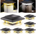Sable Solar Post Lights | Waterproof, 50 Lumens, 2 Color Modes, 6 Pack