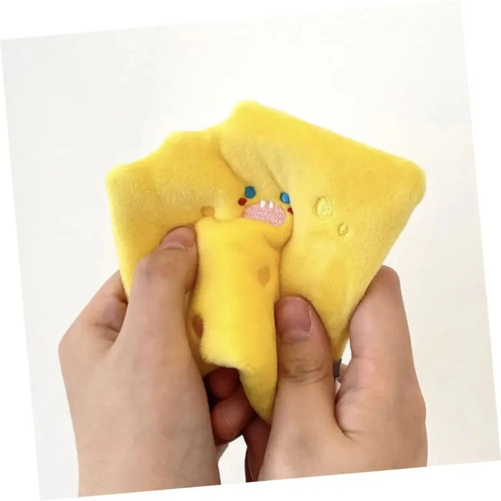 Squeaky Dog Snuffle Mat Adorable Cheese-Shaped Foraging Toy for Dogs Interactive Feeding Cushion Mental Portable Pet Sniff Pad