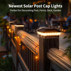 Kappa Solar Post Lights | 4x4 Outdoor, 40 LEDs, Solar Powered Landscape Lighting