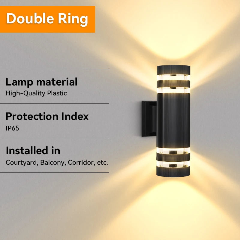 Luma Outdoor Wall Sconce | Waterproof IP65, Modern Design, E27 Socket