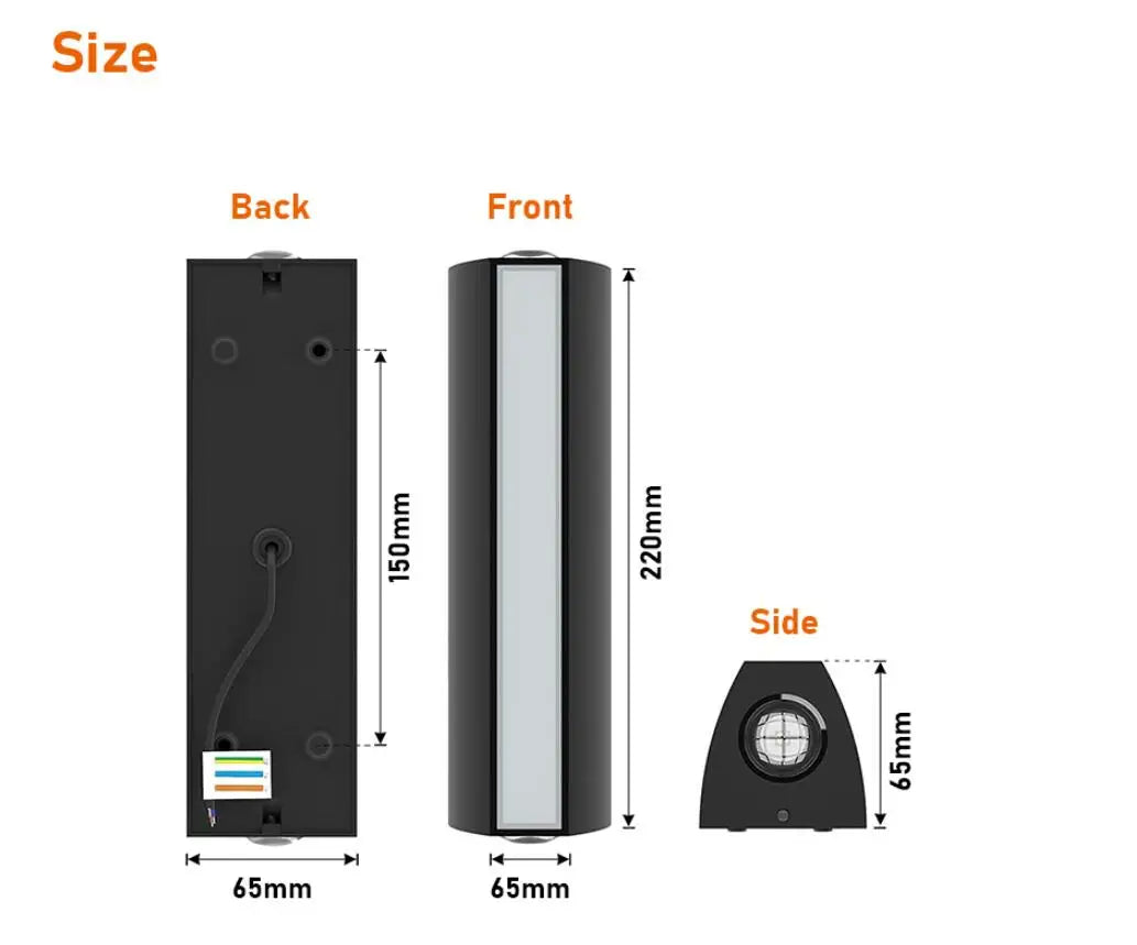 Modern Waterproof LED Wall Lights – Dual-Head Aluminum Sconce for Indoor and Outdoor Use, Energy-Efficient Design - 3