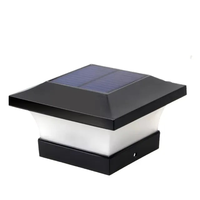 Crest Solar Post Light | Waterproof LED, Art Deco Design