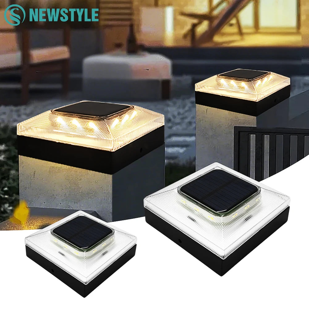 Nova Solar Post Cap Light | IP65 Waterproof, 3 Lighting Modes for 4-Inch Posts
