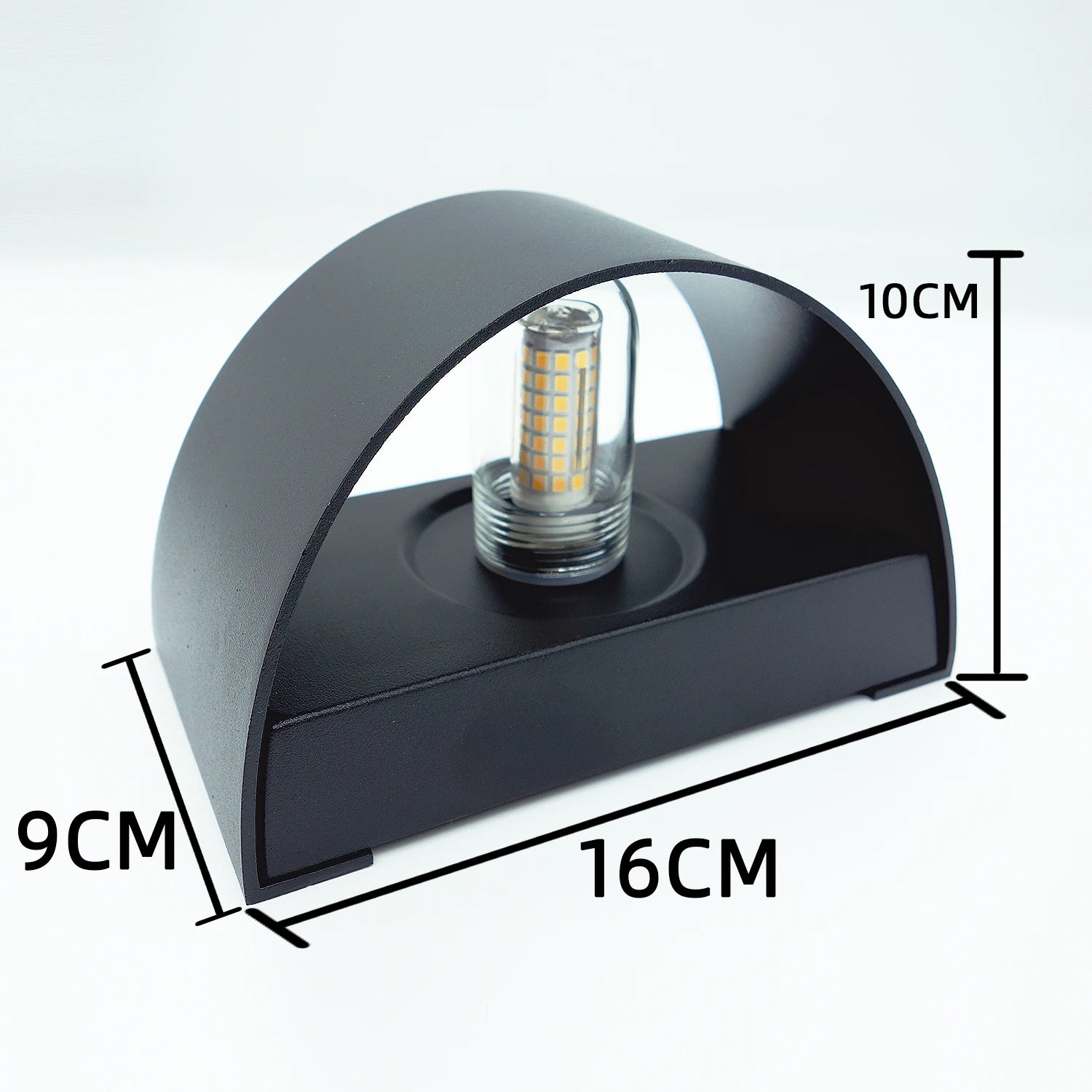 Mona ウォールスコンセ | 7W LED アップダウンライト、アルミニウム、透明ガラス