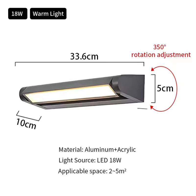 Luma Outdoor Wall Light | IP65 Waterproof, Adjustable Aluminum Sconce