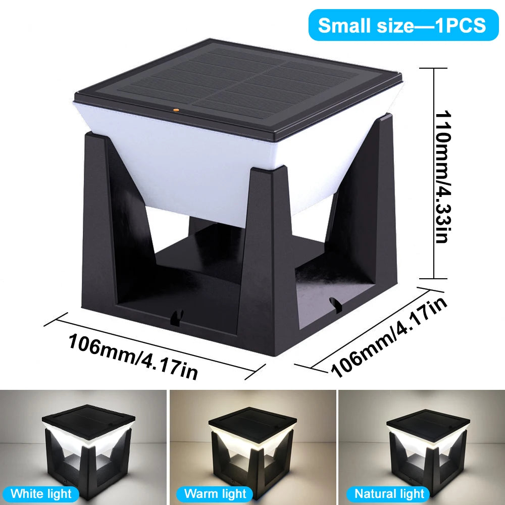 Solara ソーラーポストライト | 防水、LED、3色モード