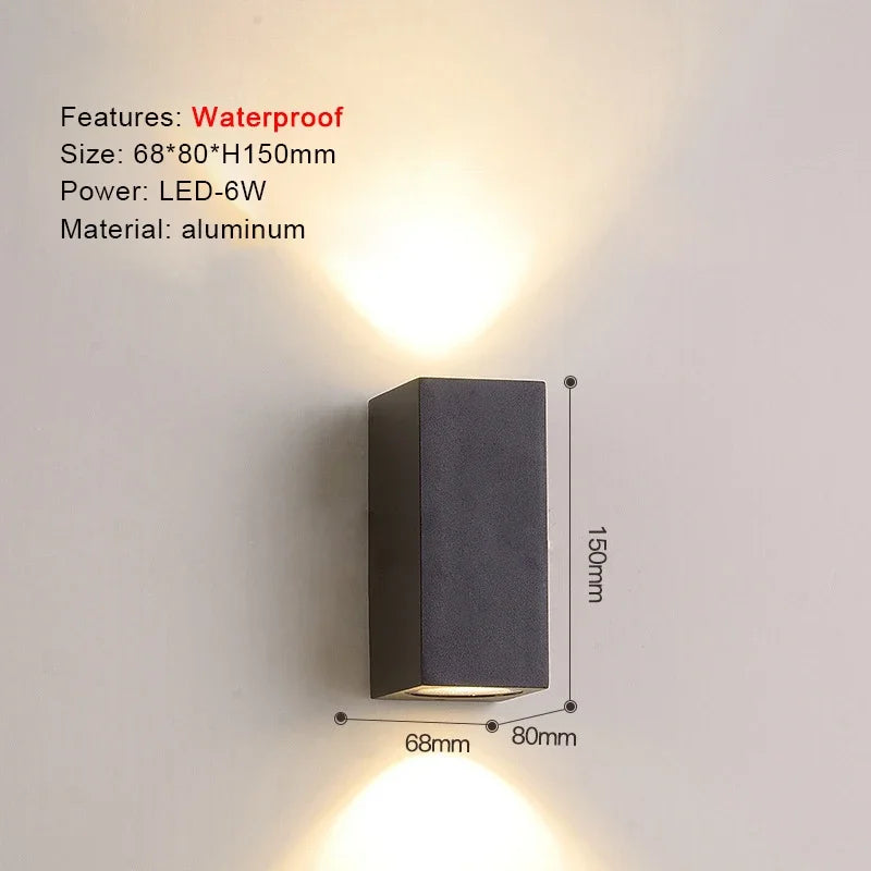 Clara ウォールスコンセ | モダンなアルミ製アップダウンライト、ブラックLED