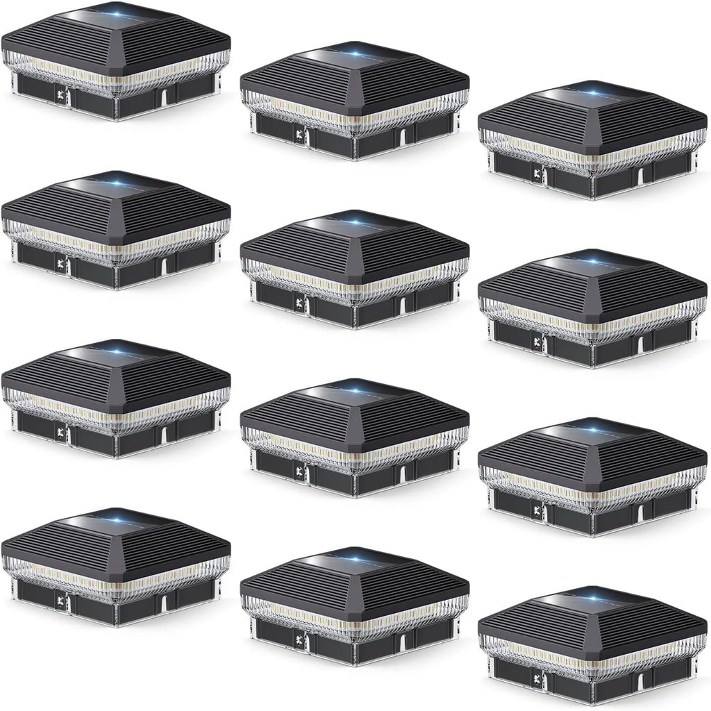 Kappa Solar Post Lights | 4x4 Outdoor, 40 LEDs, Solar Powered Landscape Lighting